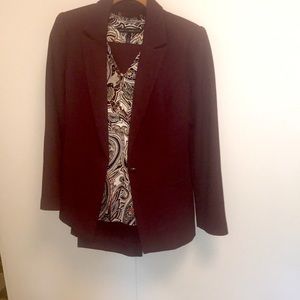 Dress Blouse-Burgandy Paisley